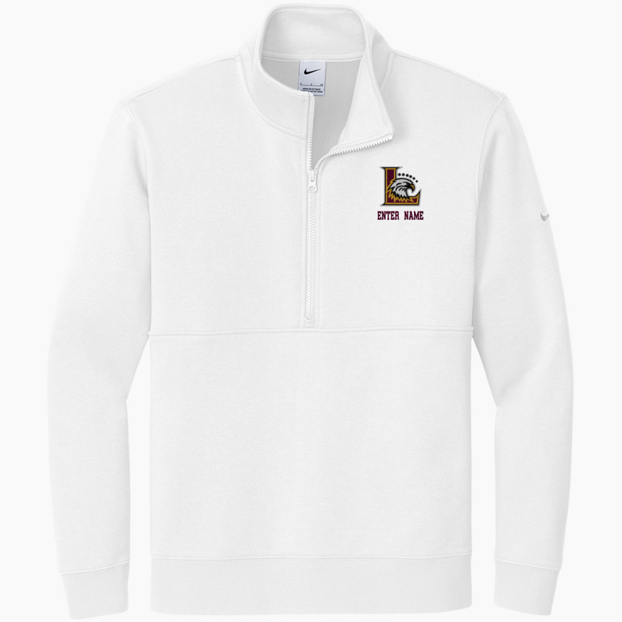 LINDBLOM MATH AND SCIENCE ACADEMY EAGLES Nike Men's Club Fleece Sleeve Swoosh 1/2-Zip Pullover