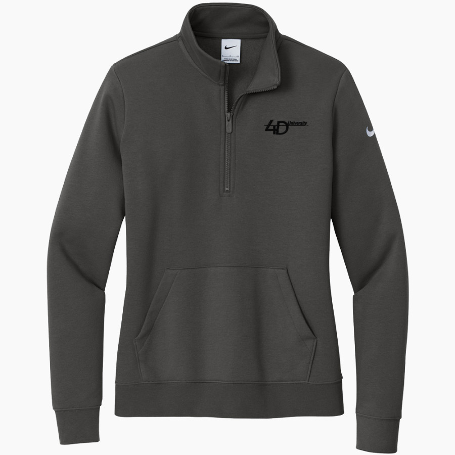 4th Down University 4th Down University <span class="pdp-name-mascot">4th Down University</span> Nike Women's Club Fleece Sleeve Swoosh 1/2-Zip Pullover