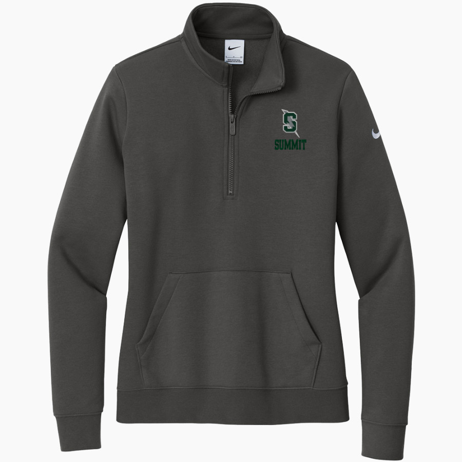 Summit High School Storm <span class="pdp-name-mascot">Summit High School Storm</span> Nike Women's Club Fleece Sleeve Swoosh 1/2-Zip Pullover