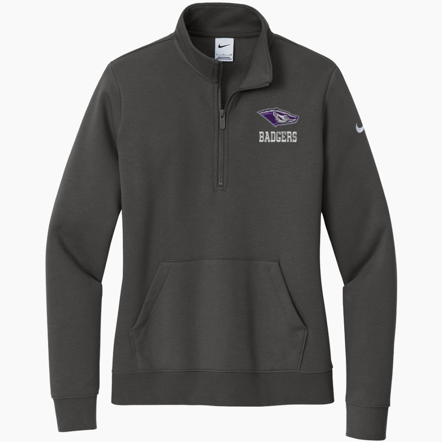 Spring Hill Badgers <span class="pdp-name-mascot">Spring Hill Badgers</span> Nike Women's Club Fleece Sleeve Swoosh 1/2-Zip Pullover