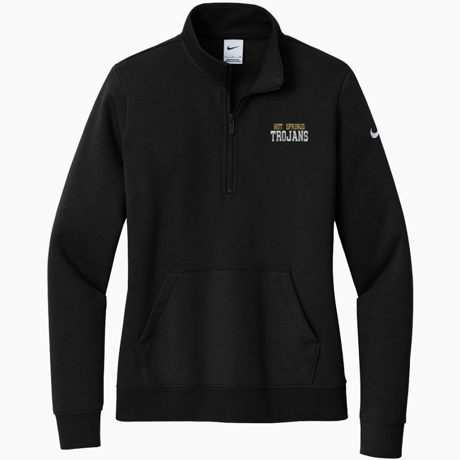 HOT SPRINGS HIGH SCHOOL TROJANS <span class="pdp-name-mascot">HOT SPRINGS TROJANS</span> Nike Women's Club Fleece Sleeve Swoosh 1/2-Zip Pullover