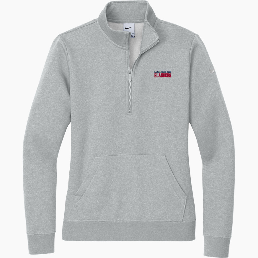 Alameda Soccer Club Islanders <span class="pdp-name-mascot">Alameda Soccer Club Islanders</span> Nike Women's Club Fleece Sleeve Swoosh 1/2-Zip Pullover