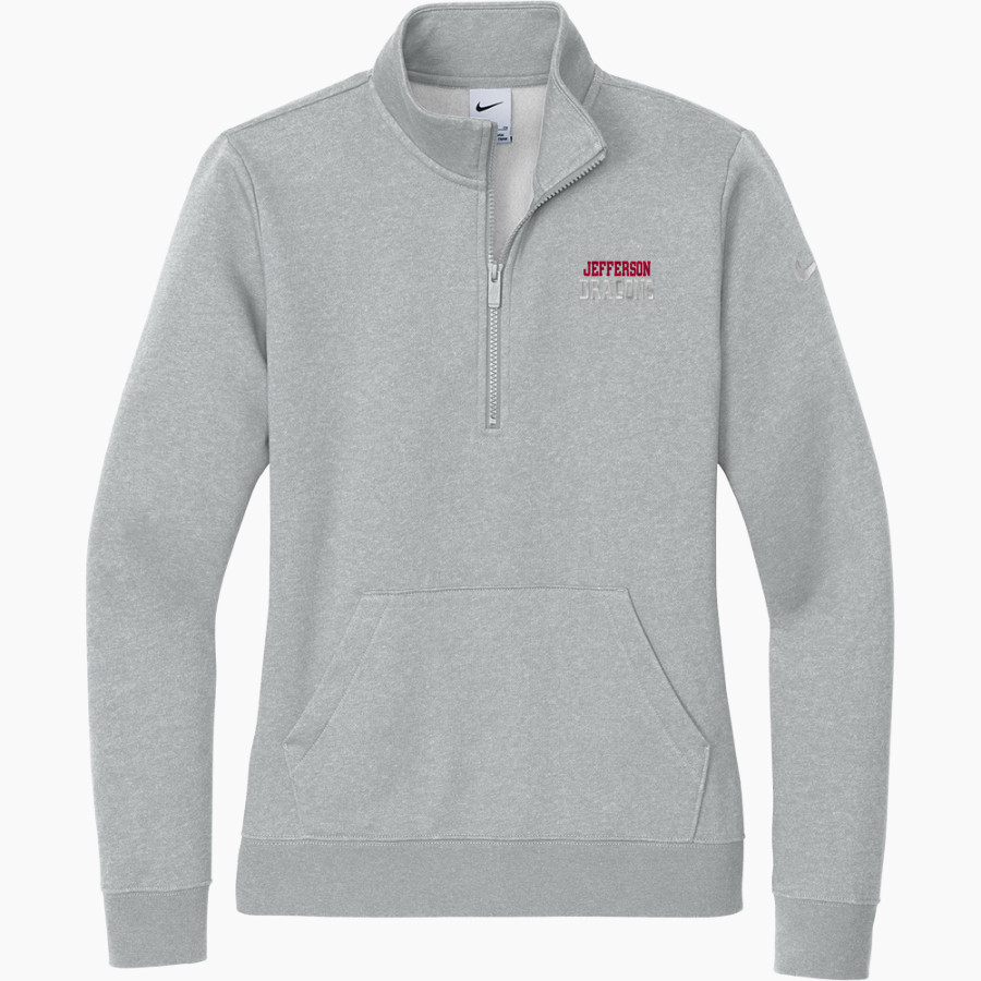 Jefferson Dragons <span class="pdp-name-mascot">Jefferson Dragons</span> Nike Women's Club Fleece Sleeve Swoosh 1/2-Zip Pullover