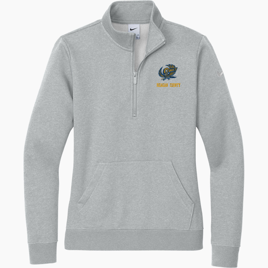 REAGAN COUNTY HIGH SCHOOL OWLS <span class="pdp-name-mascot">REAGAN COUNTY OWLS</span> Nike Women's Club Fleece Sleeve Swoosh 1/2-Zip Pullover