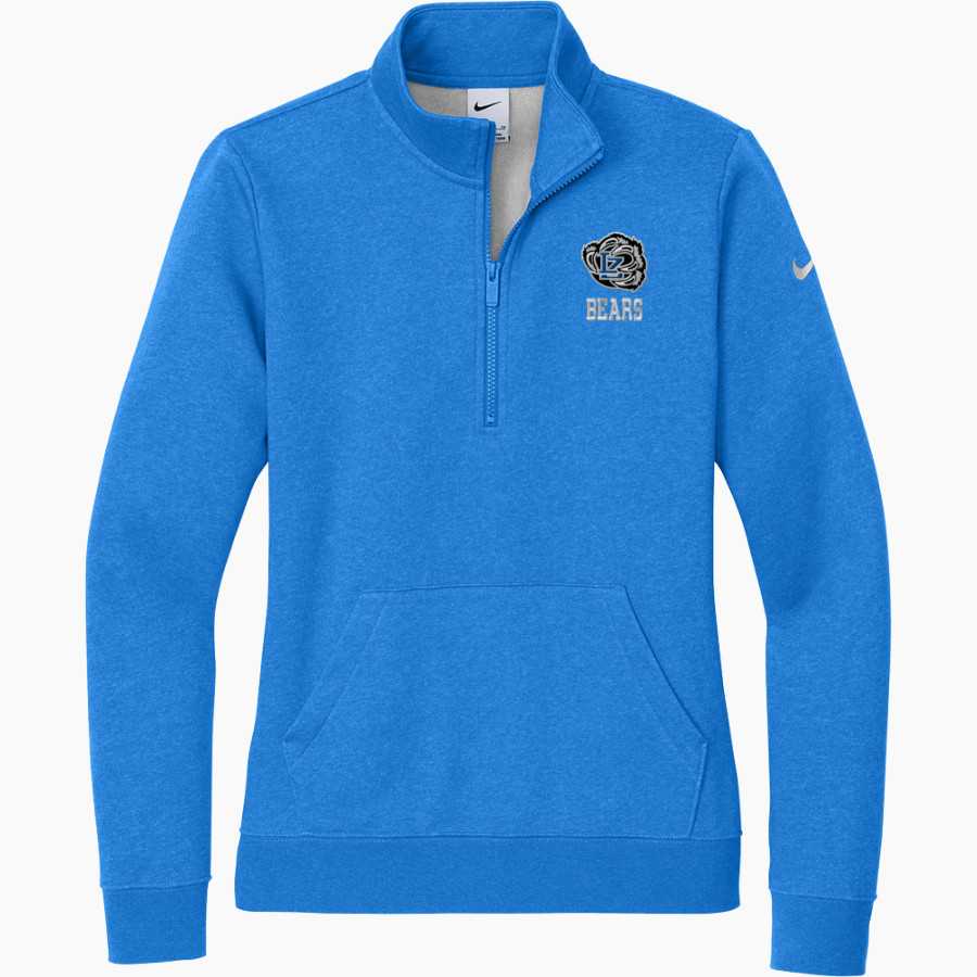 LAKE ZURICH HIGH SCHOOL BEARS <span class="pdp-name-mascot">LAKE ZURICH BEARS</span> Nike Women's Club Fleece Sleeve Swoosh 1/2-Zip Pullover