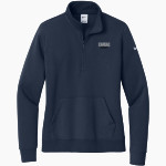 Kansas Jackrabbits <span class="pdp-name-mascot">Kansas School Jackrabbits</span> Nike Women's Club Fleece Sleeve Swoosh 1/2-Zip Pullover Front Thumbnail