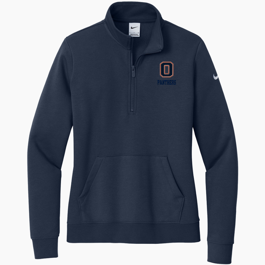 Oswego Panthers <span class="pdp-name-mascot">Oswego Panthers</span> Nike Women's Club Fleece Sleeve Swoosh 1/2-Zip Pullover