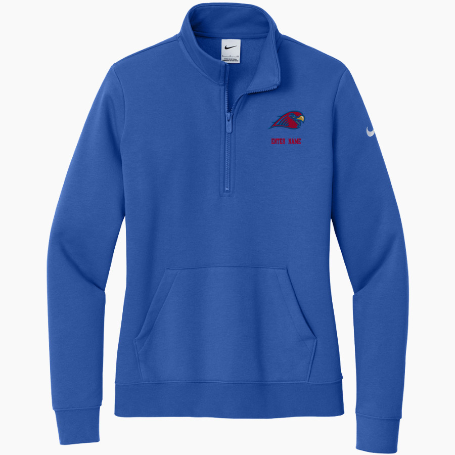 LA SALLE CATHOLIC COLLEGE PREP FALCONS <span class="pdp-name-mascot">LA SALLE FALCONS</span> Nike Women's Club Fleece Sleeve Swoosh 1/2-Zip Pullover