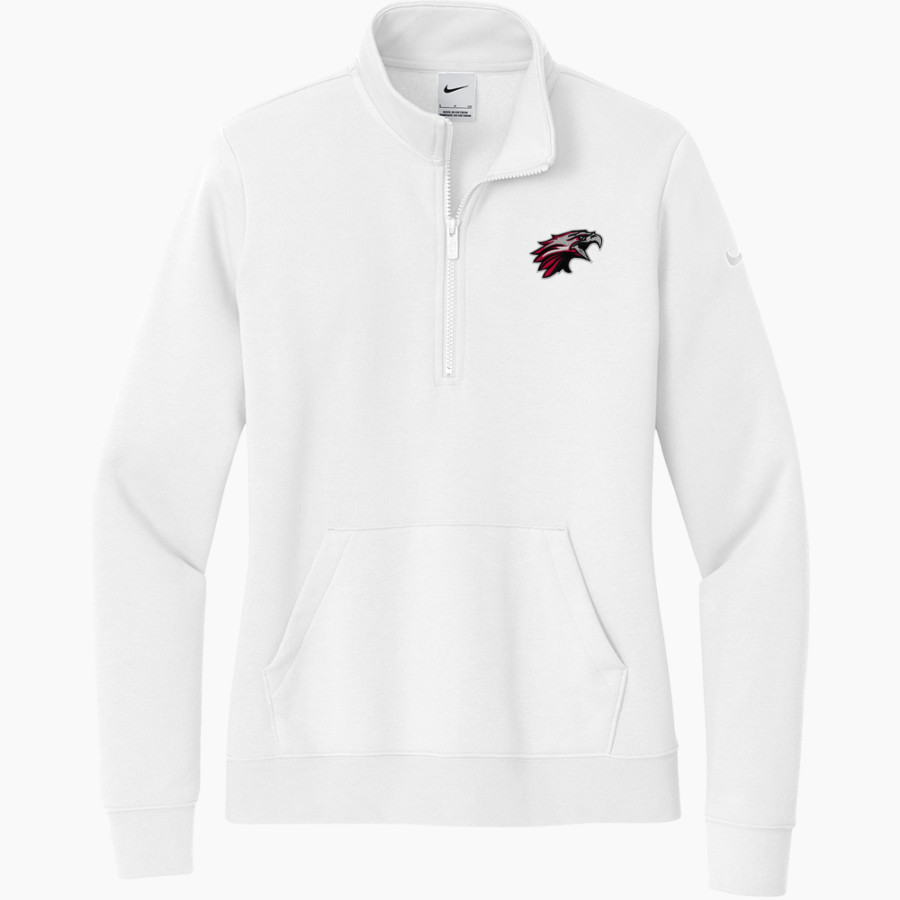 Benavides Eagles <span class="pdp-name-mascot">Benavides Eagles</span> Nike Women's Club Fleece Sleeve Swoosh 1/2-Zip Pullover