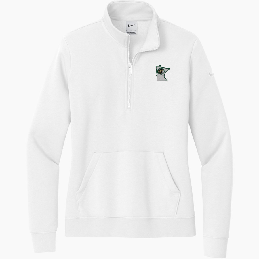 Bemidji State Athletics <span class="pdp-name-mascot">Bemidji State Beavers</span> Nike Women's Club Fleece Sleeve Swoosh 1/2-Zip Pullover