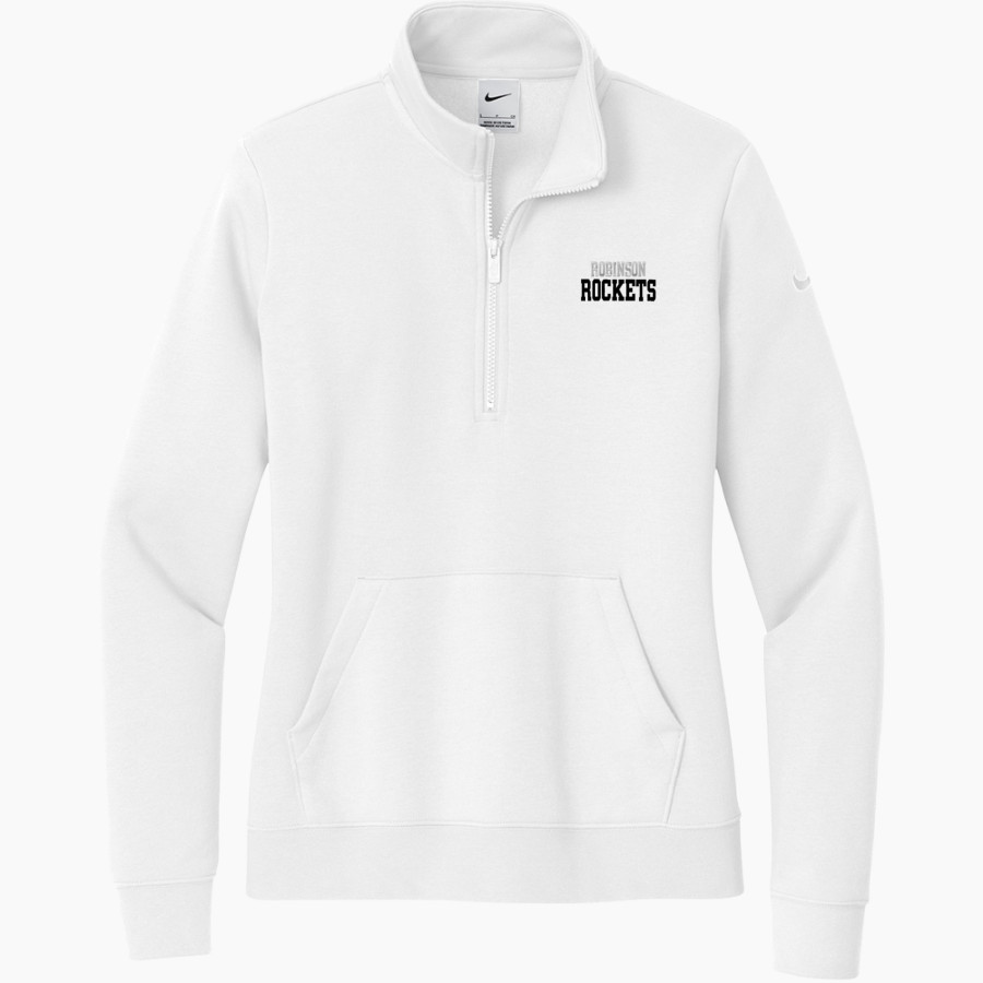 ROBINSON HIGH SCHOOL ROCKETS <span class="pdp-name-mascot">ROBINSON ROCKETS</span> Nike Women's Club Fleece Sleeve Swoosh 1/2-Zip Pullover