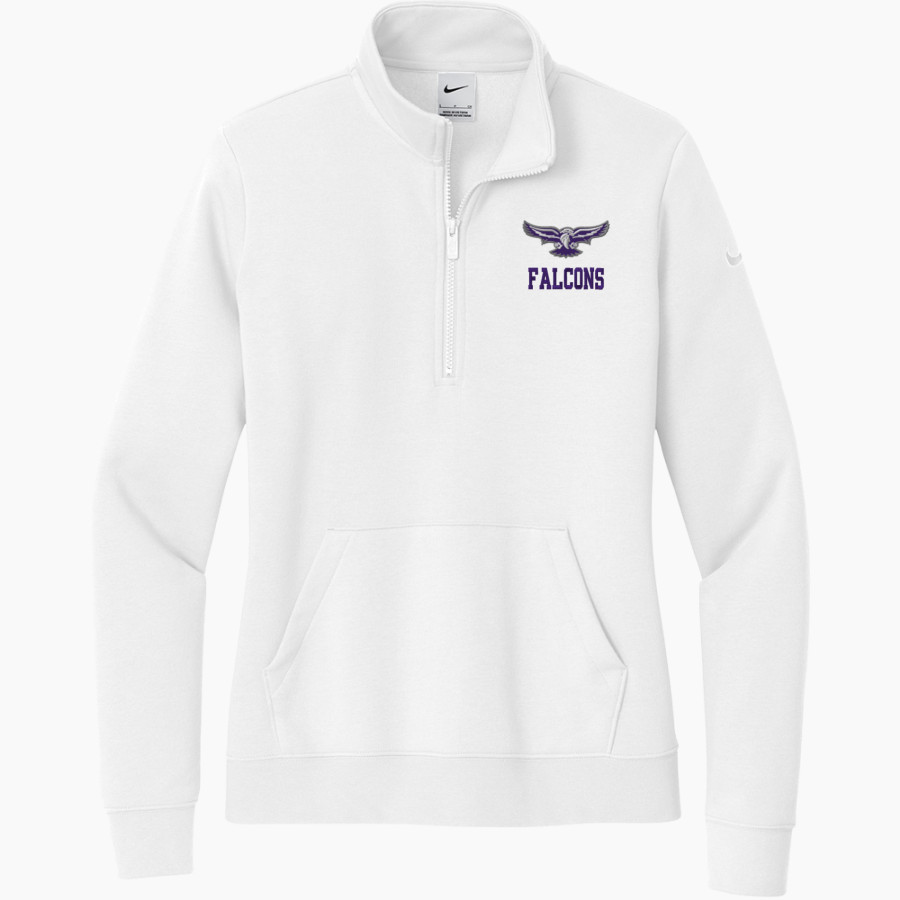 Coudersport Area Falcons <span class="pdp-name-mascot">Coudersport Area High School Falcons</span> Nike Women's Club Fleece Sleeve Swoosh 1/2-Zip Pullover