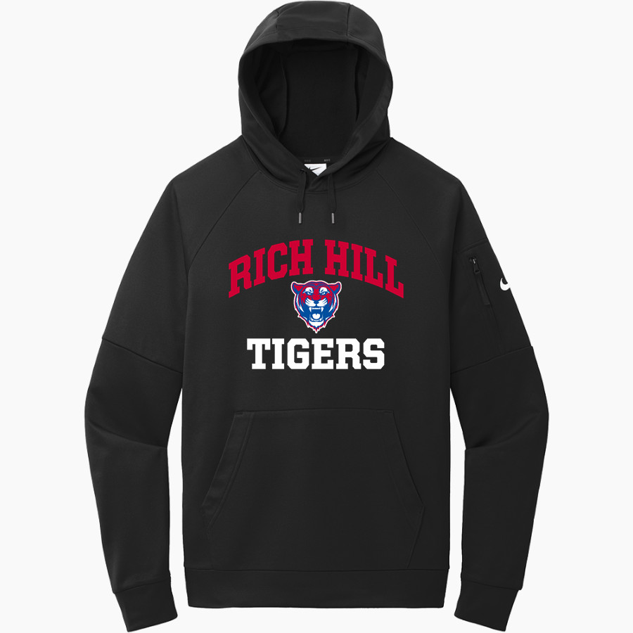 RICH HILL HIGH SCHOOL TIGERS Nike Men's Therma-Fit Pocket Pullover Fleece Hoodie