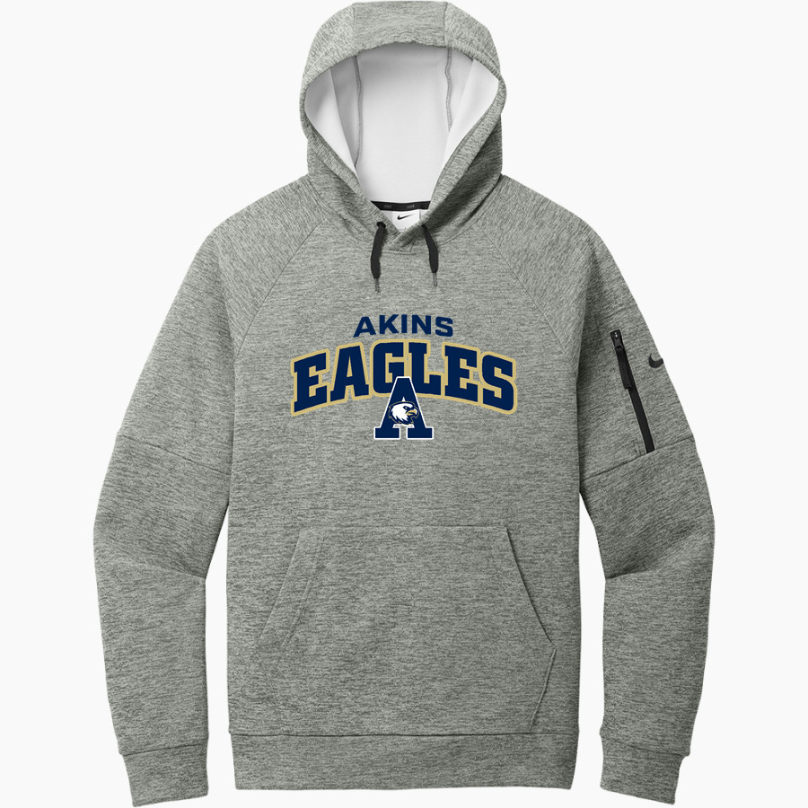 Akins Eagles <span class="pdp-name-mascot">Akins Eagles</span> Nike Men's Therma-Fit Pocket Pullover Fleece Hoodie