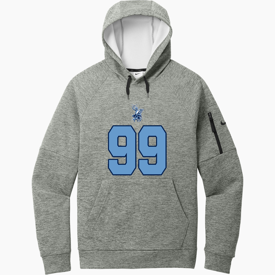 CENTRAL HIGH SCHOOL CHARGERS Nike Men's Therma-Fit Pocket Pullover Fleece Hoodie
