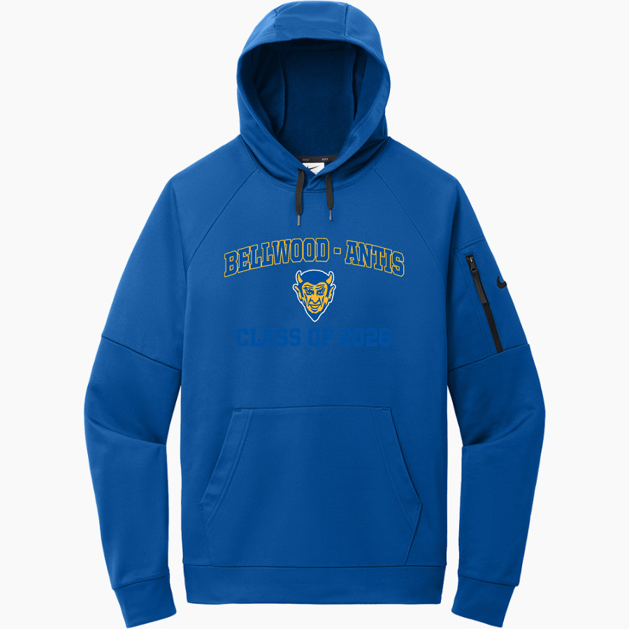 BELLWOOD-ANTIS HIGH SCHOOL BLUE DEVILS <span class="pdp-name-mascot">BELLWOOD - ANTIS BLUE DEVILS</span> Nike Men's Therma-Fit Pocket Pullover Fleece Hoodie