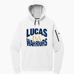 LUCAS CHRISTIAN ACADEMY WARRIORS Nike Men's Therma-Fit Pocket Pullover Fleece Hoodie Front Thumbnail
