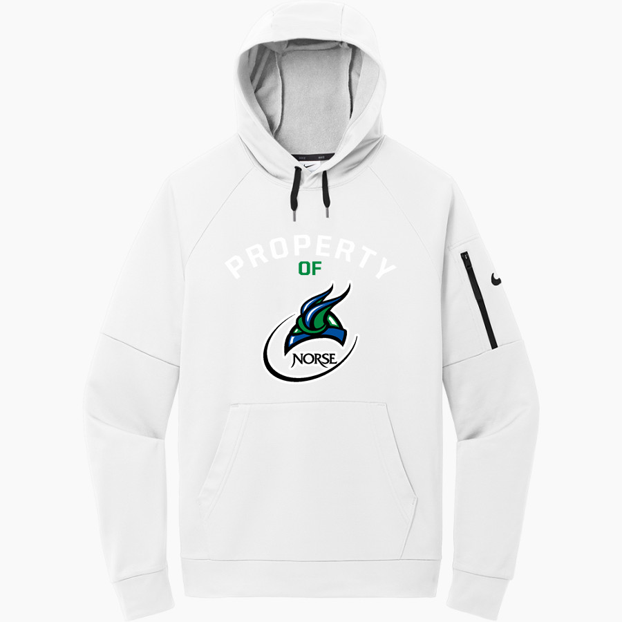 Bay College Norse Nike Men's Therma-Fit Pocket Pullover Fleece Hoodie