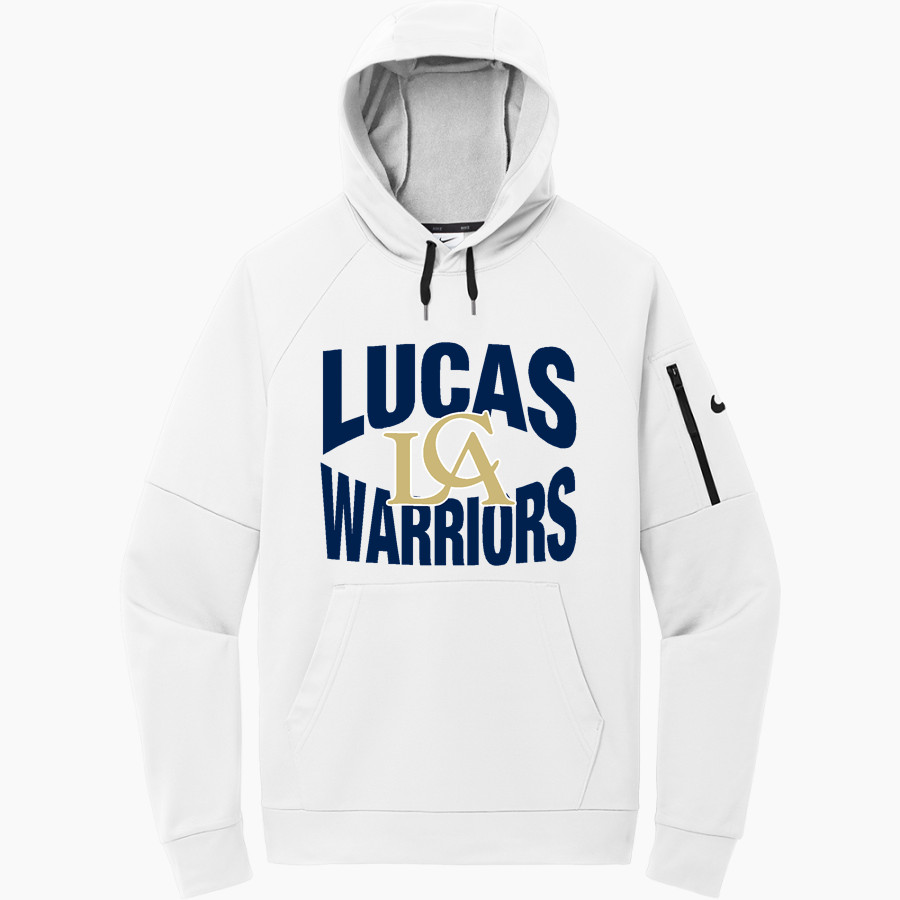 LUCAS CHRISTIAN ACADEMY WARRIORS Nike Men's Therma-Fit Pocket Pullover Fleece Hoodie