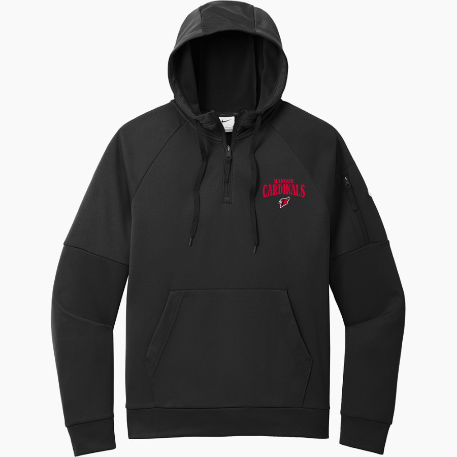 BANGOR HIGH SCHOOL CARDINALS <span class="pdp-name-mascot">BANGOR CARDINALS</span> Nike Men's Therma-FIT Pocket 1/4-Zip Fleece Hoodie
