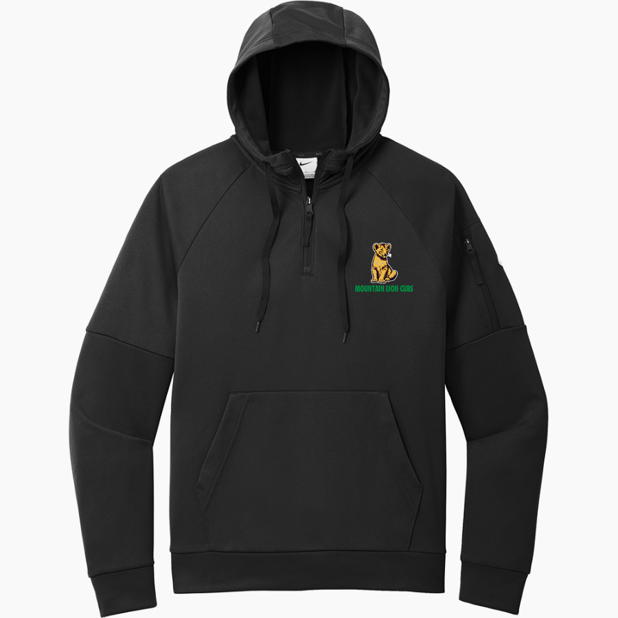 Methow Valley Elementary Mountain Lion Cubs <span class="pdp-name-mascot">Methow Valley Elementary School Mountain Lion Cubs</span> Nike Men's Therma-FIT Pocket 1/4-Zip Fleece Hoodie