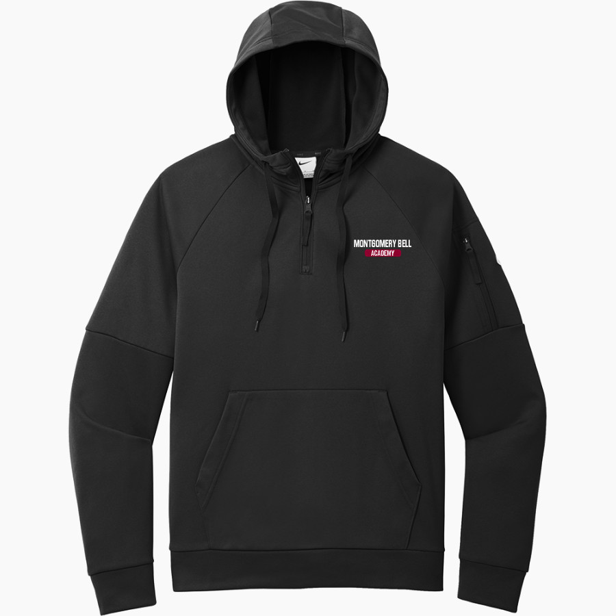 Montgomery Bell Academy Online Apparel Store <span class="pdp-name-mascot">Montgomery Bell Academy Big Red</span> Nike Men's Therma-FIT Pocket 1/4-Zip Fleece Hoodie