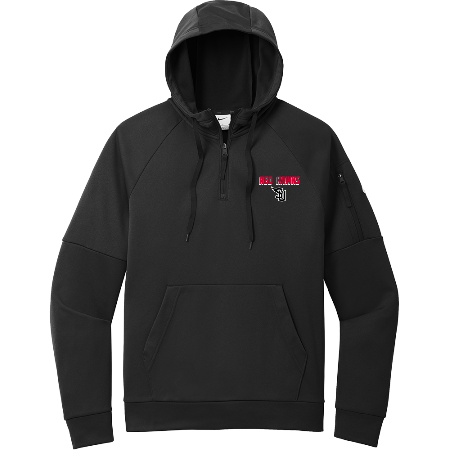 Simpson University Red Hawks <span class="pdp-name-mascot">Simpson Red Hawks</span> Nike Men's Therma-FIT Pocket 1/4-Zip Fleece Hoodie