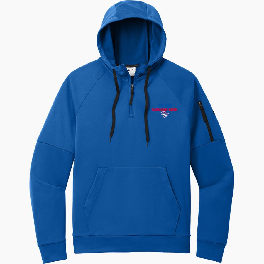 Clarkson-Leigh Patriots Nike Men's Therma-FIT Pocket 1/4-Zip Fleece Hoodie