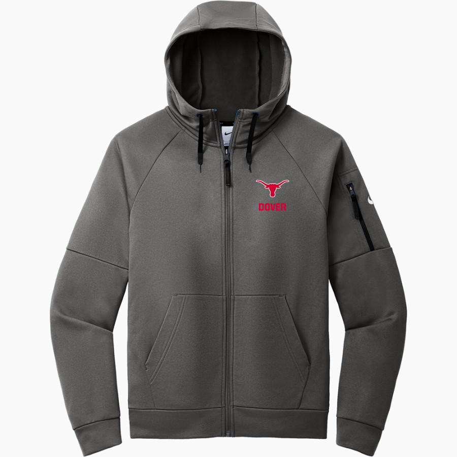 DOVER HIGH SCHOOL LONGHORNS Nike Men's Therma-FIT Pocket Full-Zip Fleece Hoodie