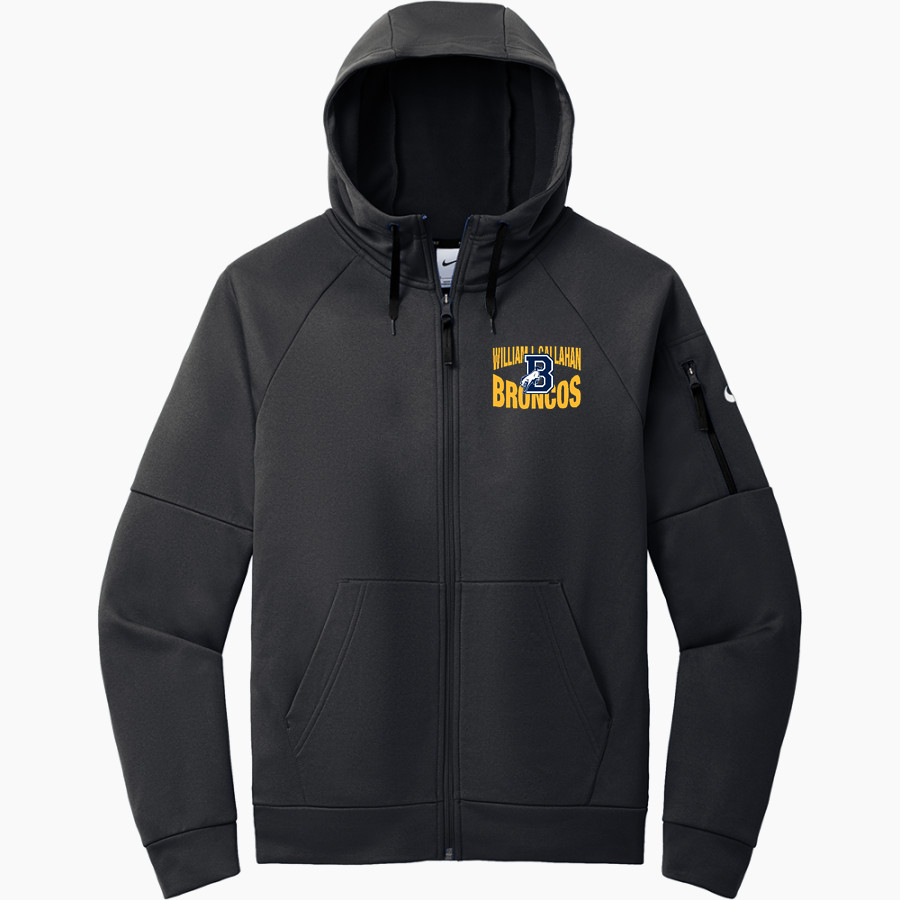William L Callahan Broncos Nike Men's Therma-FIT Pocket Full-Zip Fleece Hoodie