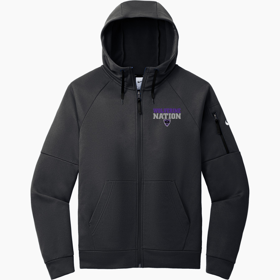 MILLER GROVE HIGH SCHOOL WOLVERINES <span class="pdp-name-mascot">MILLER GROVE WOLVERINES</span> Nike Men's Therma-FIT Pocket Full-Zip Fleece Hoodie