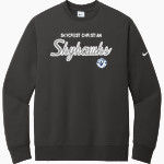 SKYCREST CHRISTIAN Skyhawks <span class="pdp-name-mascot">SKYCREST CHRISTIAN SCHOOL</span> Nike Men's Club Fleece Sleeve Swoosh Crewneck Sweatshirt Front Thumbnail