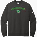 Communion of Saints School Sabres official sideline store Nike Men's Club Fleece Sleeve Swoosh Crewneck Sweatshirt Front Thumbnail