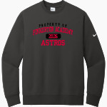 PINKERTON ACADEMY ASTROS Nike Men's Club Fleece Sleeve Swoosh Crewneck Sweatshirt Front Thumbnail