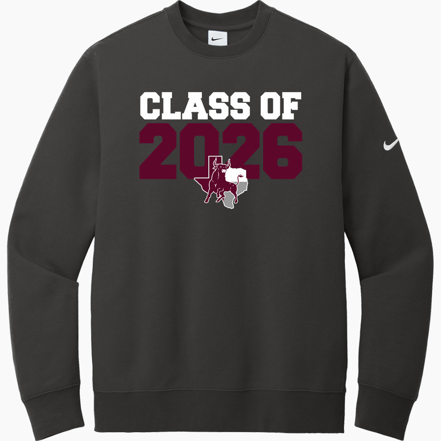 BRIDGEPORT HIGH SCHOOL BULLS <span class="pdp-name-mascot">BRIDGEPORT BULLS</span> Nike Men's Club Fleece Sleeve Swoosh Crewneck Sweatshirt
