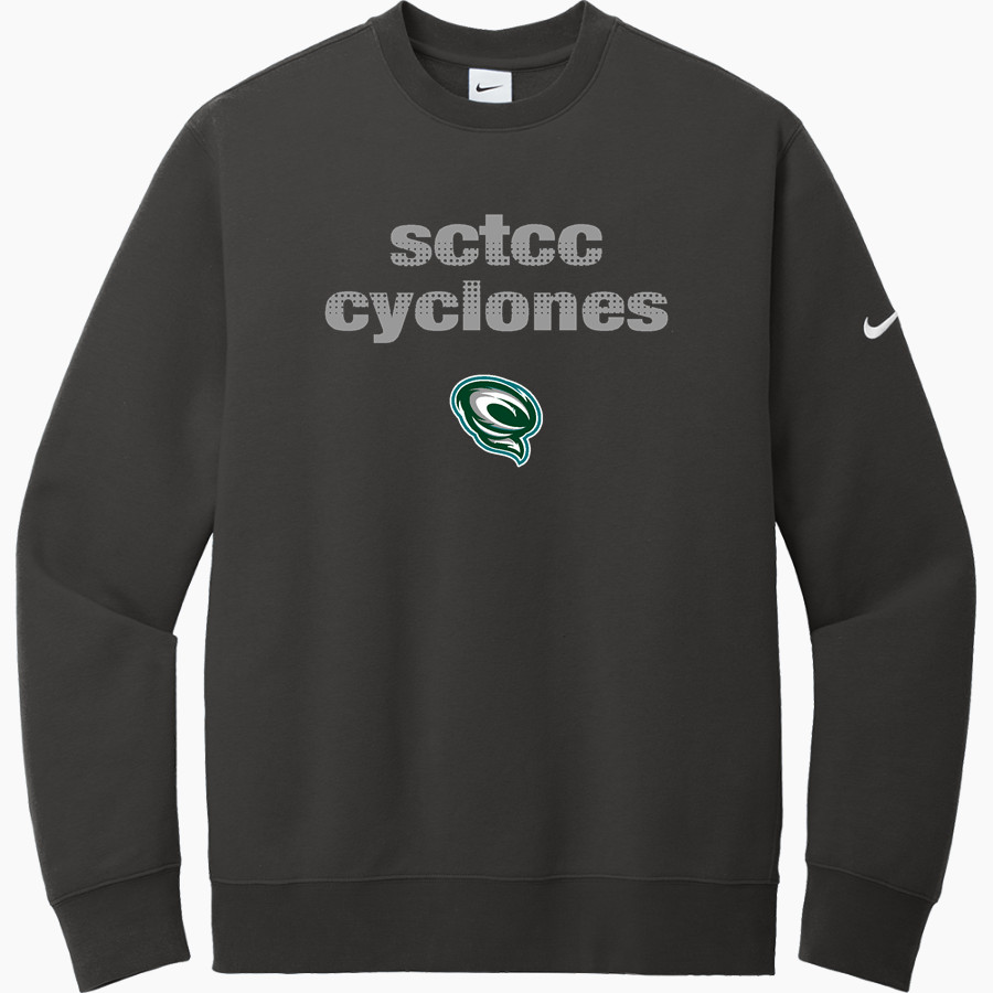 SCTCC Cyclones Online Apparel Store <span class="pdp-name-mascot">St Cloud Cyclones</span> Nike Men's Club Fleece Sleeve Swoosh Crewneck Sweatshirt