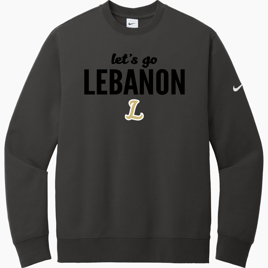 Lebanon Tigers <span class="pdp-name-mascot">Lebanon Tigers</span> Nike Men's Club Fleece Sleeve Swoosh Crewneck Sweatshirt