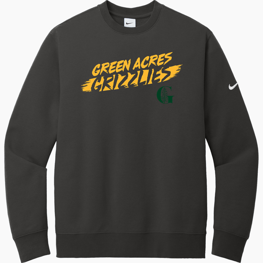 Green Acres Grizzlies <span class="pdp-name-mascot">Green Acres School Grizzlies</span> Nike Men's Club Fleece Sleeve Swoosh Crewneck Sweatshirt