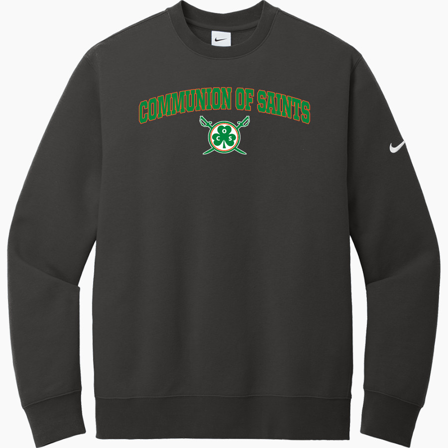 Communion of Saints School Sabres official sideline store Nike Men's Club Fleece Sleeve Swoosh Crewneck Sweatshirt