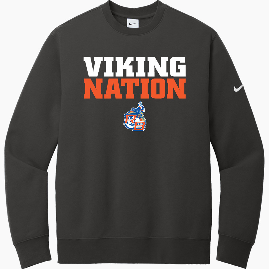 Rainier Beach Vikings Nike Men's Club Fleece Sleeve Swoosh Crewneck Sweatshirt