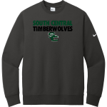 South Central Timberwolves <span class="pdp-name-mascot">South Central High School Timberwolves</span> Nike Men's Club Fleece Sleeve Swoosh Crewneck Sweatshirt Front Thumbnail
