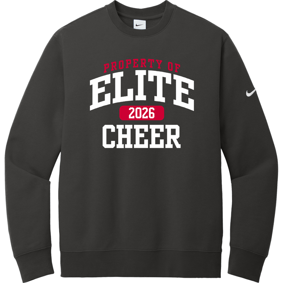 Elite Cheer Online Store <span class="pdp-name-mascot">Elite Cheer</span> Nike Men's Club Fleece Sleeve Swoosh Crewneck Sweatshirt