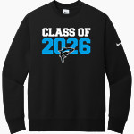 Oceanside Collegiate Academy Landsharks <span class="pdp-name-mascot">Oceanside Collegiate Academy Landsharks</span> Nike Men's Club Fleece Sleeve Swoosh Crewneck Sweatshirt Front Thumbnail