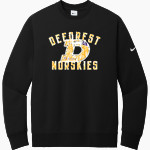 DEFOREST HIGH SCHOOL NORSKIES Nike Men's Club Fleece Sleeve Swoosh Crewneck Sweatshirt Front Thumbnail