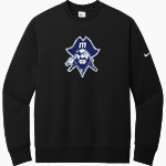 Modesto Junior College Pirates Nike Men's Club Fleece Sleeve Swoosh Crewneck Sweatshirt Front Thumbnail