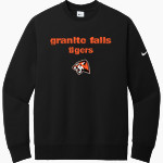GRANITE FALLS HIGH SCHOOL TIGERS <span class="pdp-name-mascot">GRANITE FALLS TIGERS</span> Nike Men's Club Fleece Sleeve Swoosh Crewneck Sweatshirt Front Thumbnail