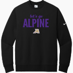 ALPINE HIGH SCHOOL BUCKS <span class="pdp-name-mascot">ALPINE BUCKS</span> Nike Men's Club Fleece Sleeve Swoosh Crewneck Sweatshirt Front Thumbnail