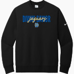 Divine Savior Academy Jaguars <span class="pdp-name-mascot">Divine Savior Academy Jaguars</span> Nike Men's Club Fleece Sleeve Swoosh Crewneck Sweatshirt Front Thumbnail