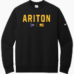Ariton Purple Cats <span class="pdp-name-mascot">Ariton Purple Cats</span> Nike Men's Club Fleece Sleeve Swoosh Crewneck Sweatshirt Front Thumbnail