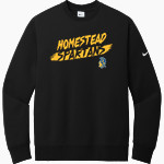 HOMESTEAD HIGH SCHOOL SPARTANS <span class="pdp-name-mascot">HOMESTEAD SPARTANS</span> Nike Men's Club Fleece Sleeve Swoosh Crewneck Sweatshirt Front Thumbnail